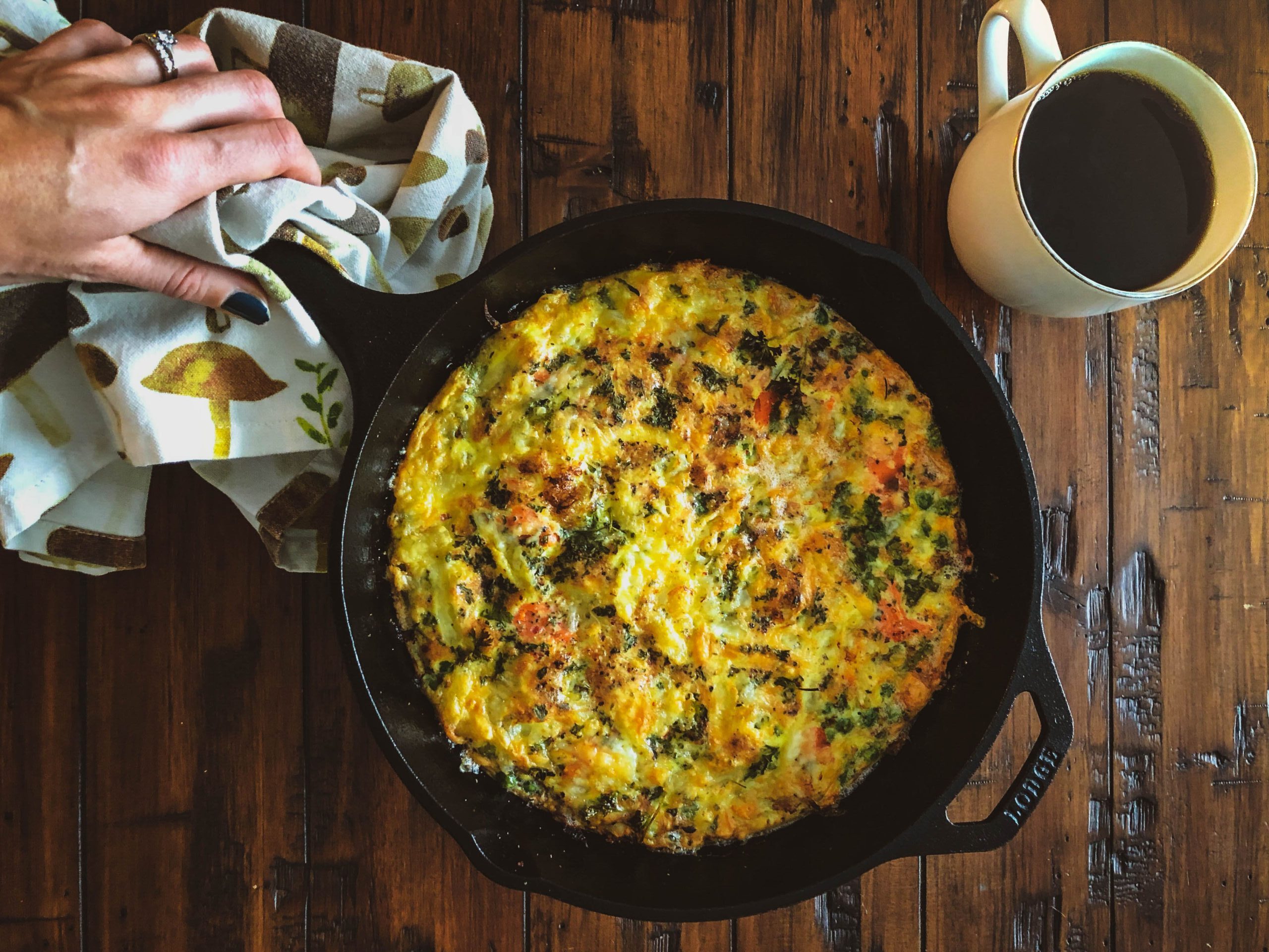Sebzeli Lor Peynirli Omlet